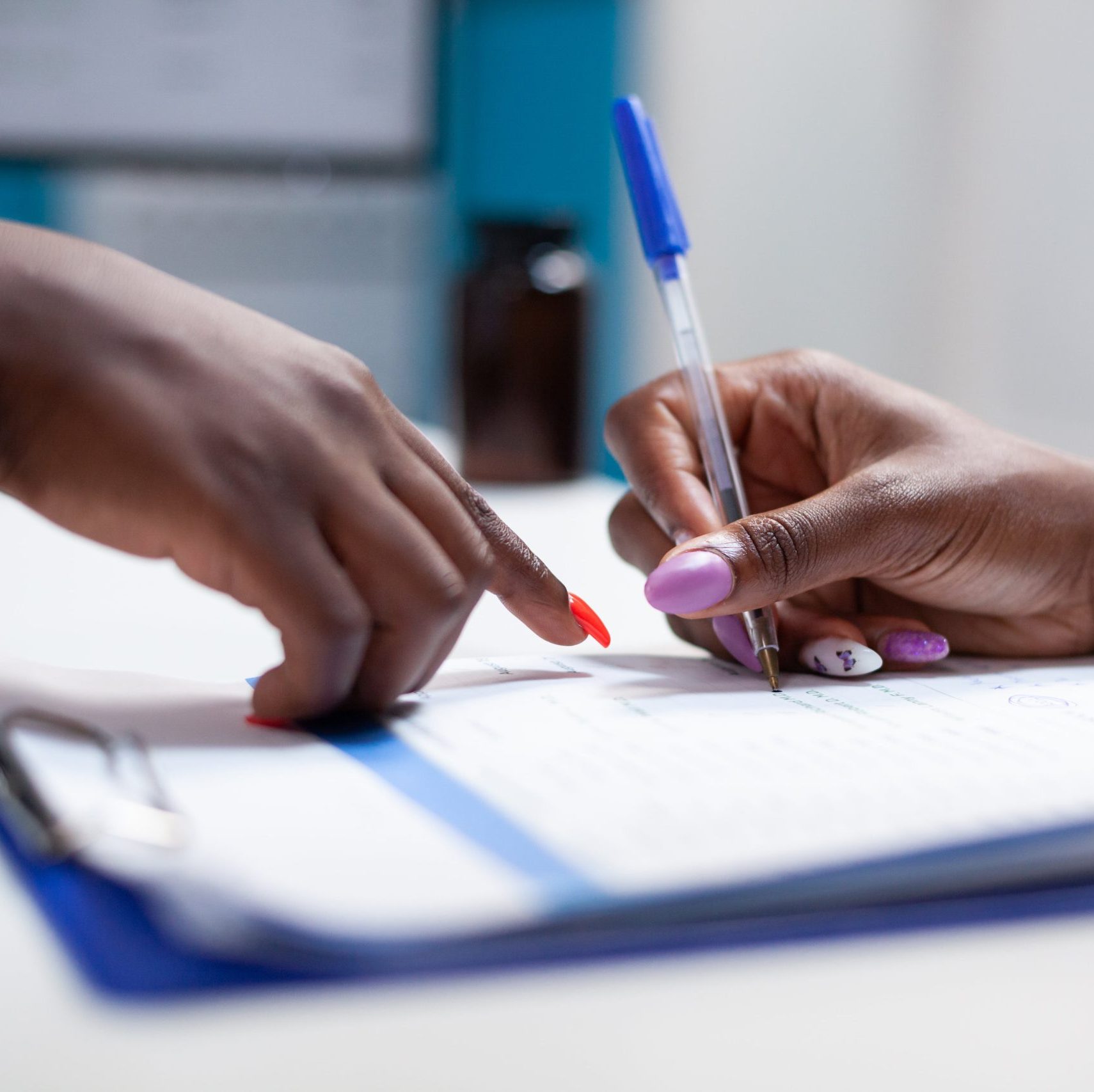 doctor helping patient signing paperwork medical insurance document form illness healthcare treatment clinical consultation hospital policy bill medication prescription close up min scaled e1760201373442